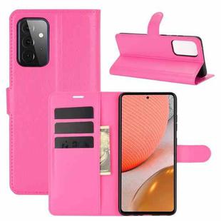 For Samsung Galaxy A72 5G / 4G Litchi Texture Horizontal Flip Protective Case with Holder & Card Slots & Wallet(Rose red)