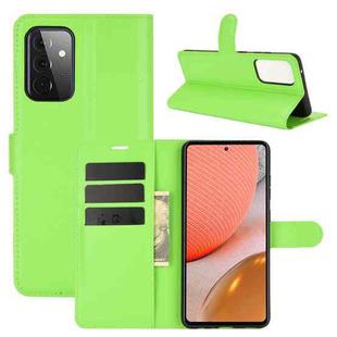 For Samsung Galaxy A72 5G / 4G Litchi Texture Horizontal Flip Protective Case with Holder & Card Slots & Wallet(Green)