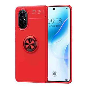 For Huawei nova 8 5G Metal Ring Holder 360 Degree Rotating TPU Case(Red+Red)