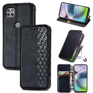 For Motorola MOTO G 5G Cubic Grid Pressed Horizontal Flip Magnetic PU Leather Case with Holder & Card Slots & Wallet(Black)