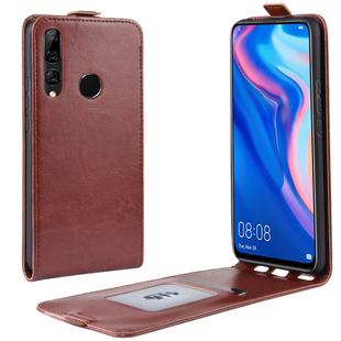 Crazy Horse Vertical Flip Leather Protective Case for Huawei Y9 Prime 2019(Brown)