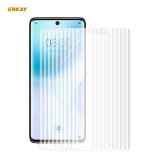 For Huawei Nova 8 10 PCS ENKAY Hat-Prince 3D Full Screen PET Curved Hot Bending HD Screen Protector Soft Film, Support Fingerprint Unlock