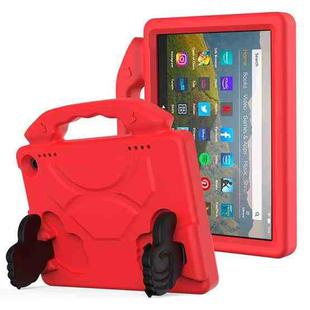 For Amazon Kindle Fire HD8 Plus (2020) EVA Material Children Flat Anti Falling Cover Protective Shell with Thumb Bracket(Red)