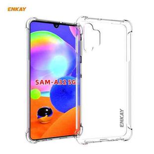 For Samsung Galaxy A32 5G Hat-Prince ENKAY Clear TPU Shockproof Case Soft Anti-slip Cover