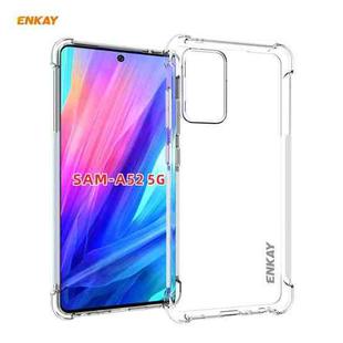 For Samsung Galaxy A52 5G / 4G Hat-Prince ENKAY Clear TPU Shockproof Case Soft Anti-slip Cover