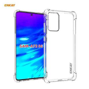 For Samsung Galaxy A72 5G / 4G Hat-Prince ENKAY Clear TPU Shockproof Case Soft Anti-slip Cover