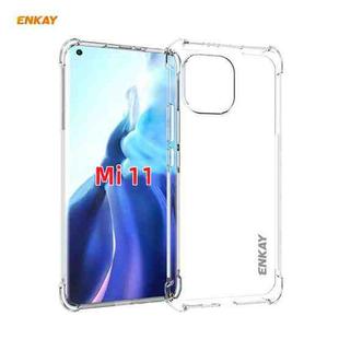 For Xiaomi Mi 11 Hat-Prince ENKAY Clear TPU Shockproof Case Soft Anti-slip Cover