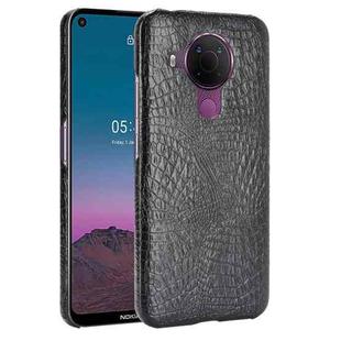 For Nokia 5.4 Shockproof Crocodile Texture PC + PU Case(Black)