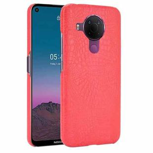 For Nokia 5.4 Shockproof Crocodile Texture PC + PU Case(Red)