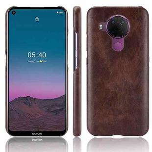 For Nokia 5.4 Shockproof Litchi Texture PC + PU Case(Brown)