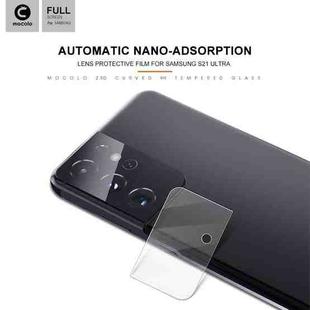For Samsung Galaxy S21 Ultra mocolo 0.15mm 9H 2.5D Round Edge Rear Camera Lens Tempered Glass Film(Clear)