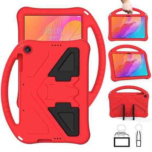 For Huawei MatePad T 10s 10.1 EVA Flat Anti Falling Protective Case Shell with Holder(Red)