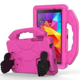 For Galaxy Tab 4 7.0 T230 / T231 EVA Material Children Flat Anti Falling Cover Protective Shell With Thumb Bracket(RoseRed)
