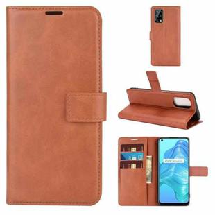 For OPPO Realme V5 / K7X Retro Calf Pattern Buckle Horizontal Flip Leather Case with Holder & Card Slots & Wallet(Light Brown)