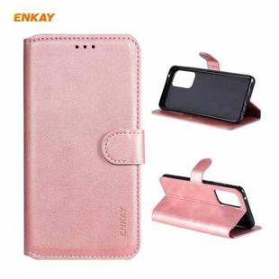 For Samsung Galaxy A52 5G / 4G ENKAY Hat-Prince Horizontal Flip PU Leather Case with Holder & Card Slots & Wallet(Pink)