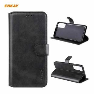 For Samsung Galaxy S21+ 5G ENKAY Hat-Prince Horizontal Flip PU Leather Case with Holder & Card Slots & Wallet(Black)