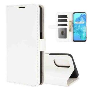 For OPPO Realme V5 / K7X / Realme Q2 / Realme 7 5G R64 Texture Single Horizontal Flip Protective Case with Holder & Card Slots & Wallet& Photo Frame(White)