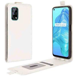 For OPPO Realme V5/K7X/Realme Q2/Realme 7 5G R64 Texture Single Vertical Flip Leather Protective Case with Card Slots & Photo Frame(White)