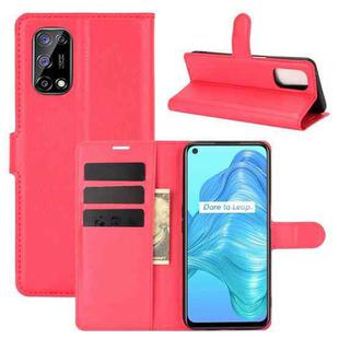 For OPPO Realme V5 / K7X / Realme Q2 / Realme 7 5G Litchi Texture Horizontal Flip Protective Case with Holder & Card Slots & Wallet(Red)