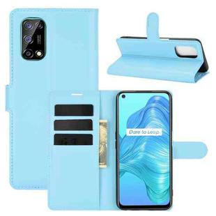 For OPPO Realme V5 / K7X / Realme Q2 / Realme 7 5G Litchi Texture Horizontal Flip Protective Case with Holder & Card Slots & Wallet(Blue)