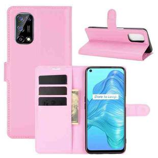 For OPPO Realme V5 / K7X / Realme Q2 / Realme 7 5G Litchi Texture Horizontal Flip Protective Case with Holder & Card Slots & Wallet(Pink)
