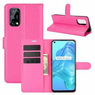 For OPPO Realme V5 / K7X / Realme Q2 / Realme 7 5G Litchi Texture Horizontal Flip Protective Case with Holder & Card Slots & Wallet(Rose Red)