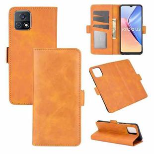 For vivo iQOO U3/vivo Y52S Dual-side Magnetic Buckle Horizontal Flip Leather Case with Holder & Card Slots & Wallet(Yellow)