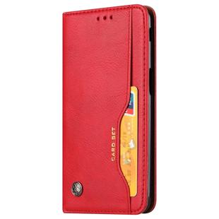 Knead Skin Texture Horizontal Flip Leather Case for Galaxy J6+, with Photo Frame & Holder & Card Slots & Wallet(Red)