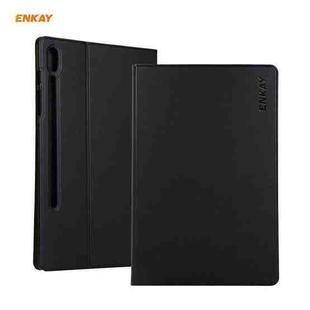For Samsung Galaxy Tab S8 / Galaxy Tab S7 11.0 T870 / T875 ENKAY Horizontal Flip PU Leather + TPU Smart Case with Holder & Sleep / Wake-up Function(Black)