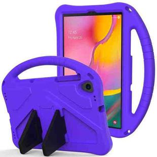 For Samsung Galaxy Tab A 10.1 (2019) T510 EVA Flat Anti Falling Protective Case Shell with Holder(Purple)