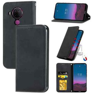 For Nokia 5.4 Retro Skin Feel Business Magnetic Horizontal Flip Leather Case With Holder & Card Slots & Wallet & Photo Frame(Black)