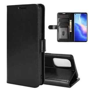 For OPPO Reno5 Pro 5G R64 Texture Single Horizontal Flip Protective Case with Holder & Card Slots & Wallet& Photo Frame(Black)