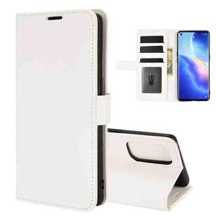 For OPPO Reno5 Pro 5G R64 Texture Single Horizontal Flip Protective Case with Holder & Card Slots & Wallet& Photo Frame(White)