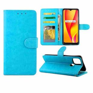 For OPPO Realme V3 Crazy Horse Texture Leather Horizontal Flip Protective Case with Holder & Card Slots & Wallet & Photo Frame(Baby Blue)