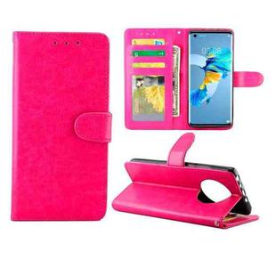 For Huawei Mate 40 Crazy Horse Texture Leather Horizontal Flip Protective Case with Holder & Card Slots & Wallet & Photo Frame(Rose Red)