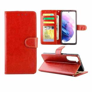 For Samsung Galaxy S21+ 5G/S21 Plus 5G Crazy Horse Texture Leather Horizontal Flip Protective Case with Holder & Card Slots & Wallet & Photo Frame(Brown)