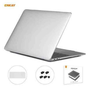 For MacBook Air 13.3 inch A2179 & A2337 2020 ENKAY 3 in 1 Crystal Laptop Protective Case + US Version TPU Keyboard Film + Anti-dust Plugs Set(Transparent)