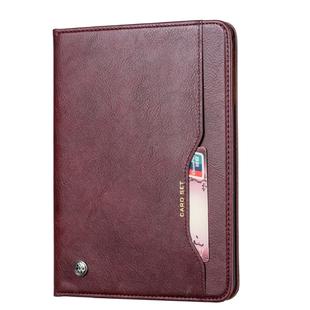 Knead Skin Texture Horizontal Flip Leather Case for Galaxy Tab A 10.1 2019 T515 / T510, with Photo Frame & Holder & Card Slots & Wallet(Wine Red)