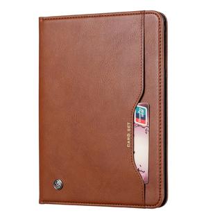 Knead Skin Texture Horizontal Flip Leather Case for Galaxy Tab A 10.1 2019 T515 / T510, with Photo Frame & Holder & Card Slots & Wallet(Brown)