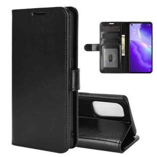 For OPPO Reno 5 5G R64 Texture Single Horizontal Flip Protective Case with Holder & Card Slots & Wallet& Photo Frame(Black)
