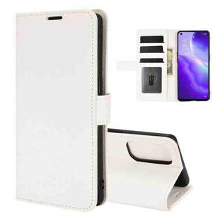 For OPPO Reno 5 5G R64 Texture Single Horizontal Flip Protective Case with Holder & Card Slots & Wallet& Photo Frame(White)