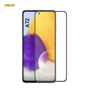 For Samsung Galaxy A72 4G / 5G ENKAY Hat-Prince Anti-drop Full Glue Tempered Glass Full Screen Film Anti-fall Protector