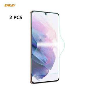 For Samsung Galaxy S21+ 5G 2 PCS ENKAY Hat-Prince 0.1mm 3D Full Screen Protector Explosion-proof Hydrogel Film