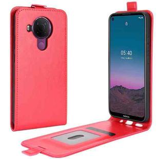 For Nokia 5.4 R64 Texture Single Vertical Flip Leather Protective Case with Card Slots & Photo Frame(Red)