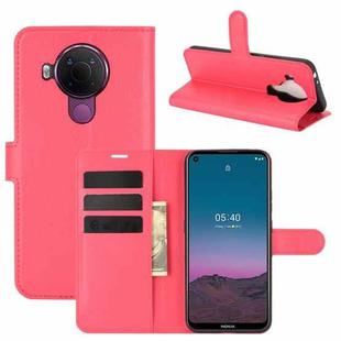 For Nokia 5.4 Litchi Texture Horizontal Flip Protective Case with Holder & Card Slots & Wallet(Red)