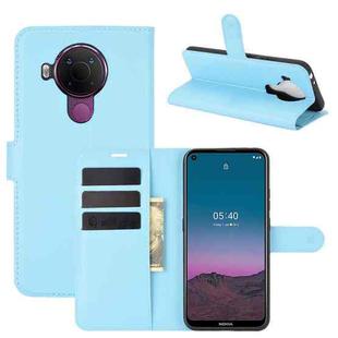 For Nokia 5.4 Litchi Texture Horizontal Flip Protective Case with Holder & Card Slots & Wallet(Blue)