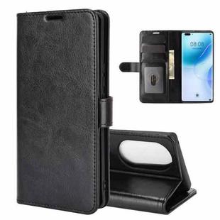 For Huawei nova 8 Pro 5G R64 Texture Single Horizontal Flip Protective Case with Holder & Card Slots & Wallet& Photo Frame(Black)