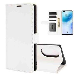 For Huawei nova 8 Pro 5G R64 Texture Single Horizontal Flip Protective Case with Holder & Card Slots & Wallet& Photo Frame(White)