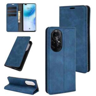 For Huawei nova 8 Pro 5G Retro-skin Business Magnetic Suction Leather Case with Holder & Card Slots & Wallet(Dark Blue)