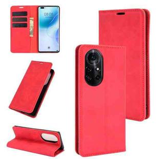 For Huawei nova 8 Pro 5G Retro-skin Business Magnetic Suction Leather Case with Holder & Card Slots & Wallet(Red)